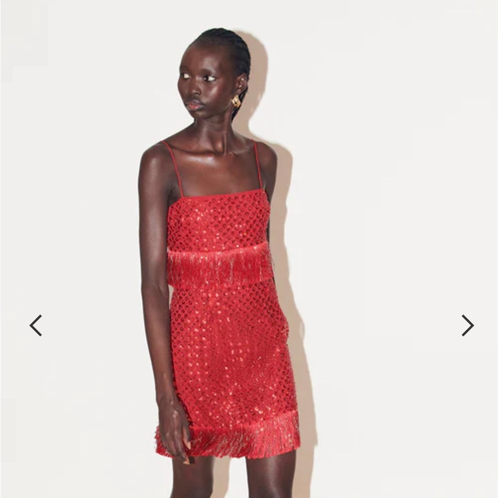 SAYLOR Red Sequin Dress